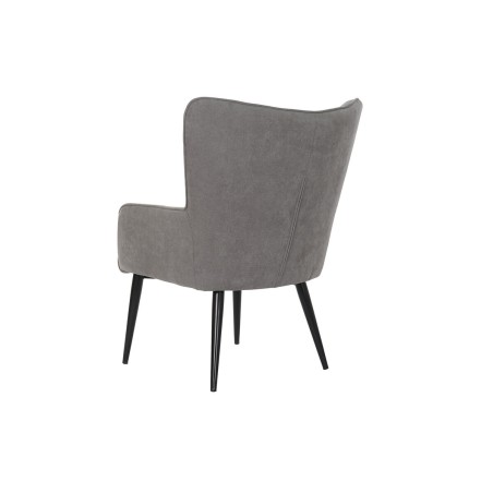 Poltrona DKD Home Decor Nero Grigio 69 x 77 x 91 cm