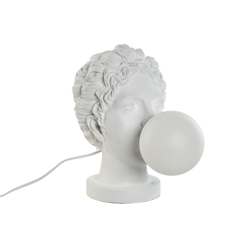 Lampada da tavolo Home ESPRIT Bianco Resina Plastica 220 V 20 x 36 x 31 cm Lampada da tavolo Home ESPRIT Bianco Resina Plastica 220 V 20 x 36 x 31 cm