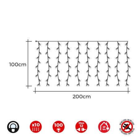 Tenda Luminosa LED EDM 71260 Easy-Connect 1,8 W 2 x 1 m