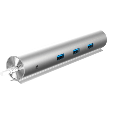 Hub USB Woxter PE26-142 Bianco Argentato Alluminio (1 Unità)