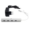Hub USB Woxter PE26-142 Bianco Argentato Alluminio (1 Unità)