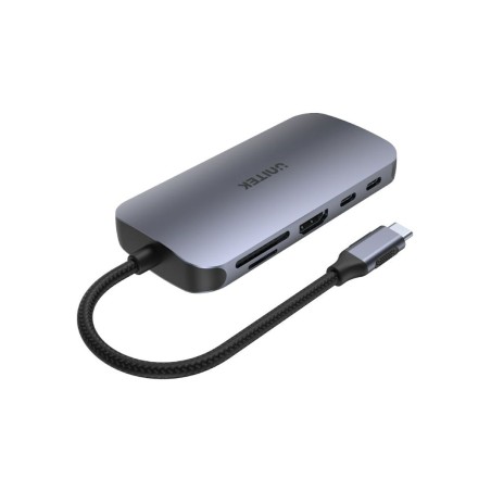 Hub USB Unitek D1071A Nero Argentato