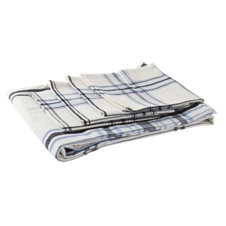 Tovaglia e tovaglioli DKD Home Decor 150 x 150 x 0,5 cm Nero Beige Azzurro Bianco