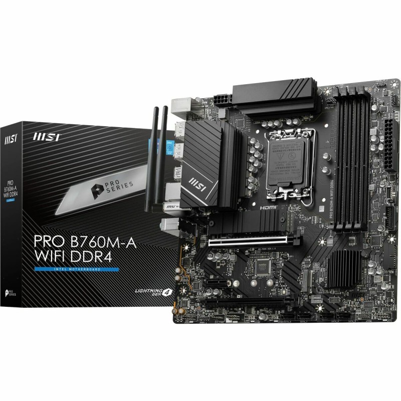 Scheda Madre MSI PRO B760M-A WIFI DDR4 Intel B760 LGA 1700