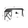 Scrivania Gaming Huzaro Hero 6.3 Nero Acciaio Fibra di carbonio 154 x 74 x 117 cm