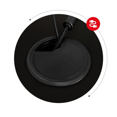 Scrivania Gaming Huzaro Hero 6.3 Nero Acciaio Fibra di carbonio 154 x 74 x 117 cm