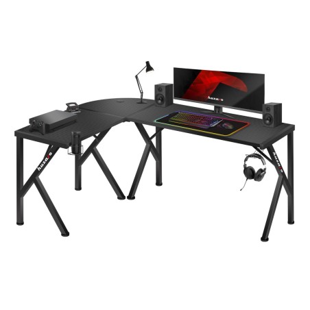 Scrivania Gaming Huzaro Hero 6.3 Nero Acciaio Fibra di carbonio 154 x 74 x 117 cm