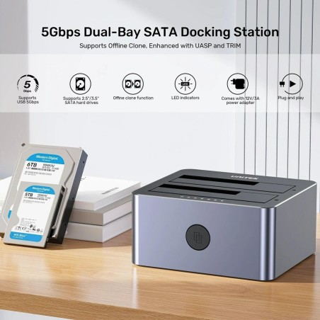 Base di ricarica Unitek Y-3026GY01-EU