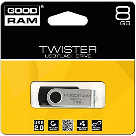 Memoria USB GoodRam UTS2 USB 2.0 Nero Argentato 8 GB (1 Unità)