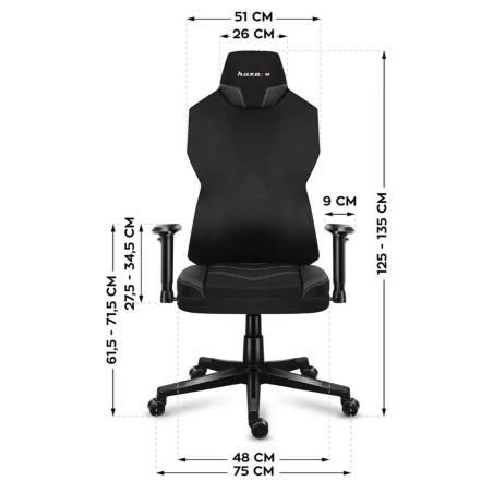 Sedia Gaming Huzaro Combat 6.2 Bianco Nero