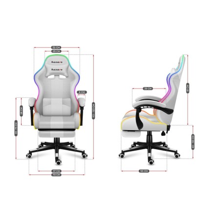 Sedia Gaming Huzaro FORCE 4.7 RGB Bianco