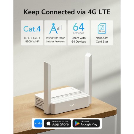 Router Cudy LT300_EU Bianco RJ45 RJ45 x 1 Wi-Fi 4