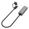 Adattatore USB-C con Ethernet Unitek U1313C Grigio 30 cm