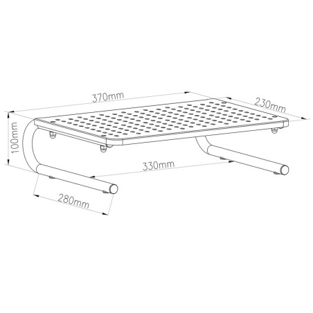 Supporto da Tavolo per Schermo MacLean MC-948 32" 13" 37 x 23,5 x 10 cm