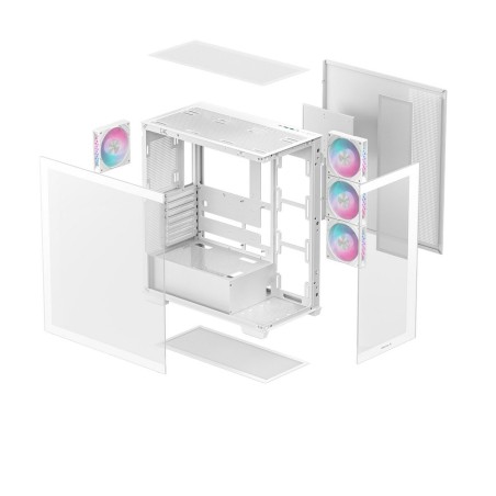 Case computer desktop ATX DEEPCOOL R-CG580-WHADA4-G-1 Bianco Multicolore