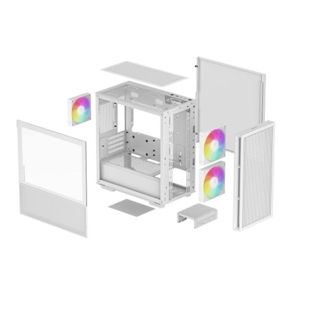 Case computer desktop ATX DEEPCOOL R-CH360-WHAPE3-G-1 Bianco Multicolore