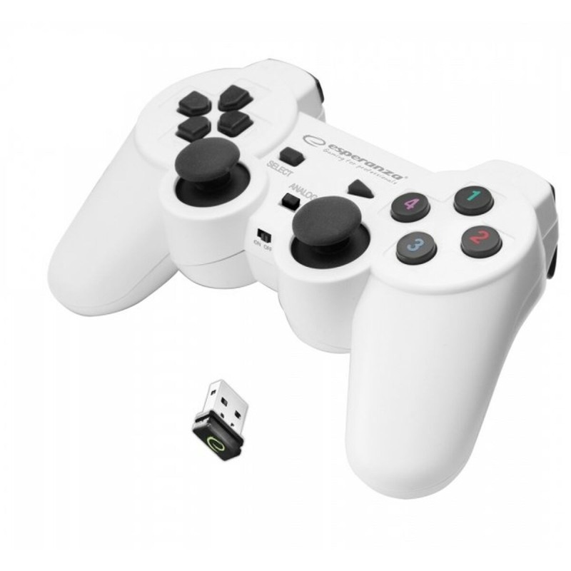 Telecomando Gaming Senza Fili Esperanza Gladiator GX600 USB 2.0 Bianco PC PlayStation 3 Telecomando Gaming Senza Fili Esperanza Gladiator GX600 USB 2.0 Bianco PC PlayStation 3