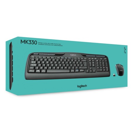 Tastiera e Mouse Logitech Wireless Combo MK330 Nero Qwerty US