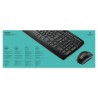 Tastiera e Mouse Logitech Wireless Combo MK330 Nero Qwerty US