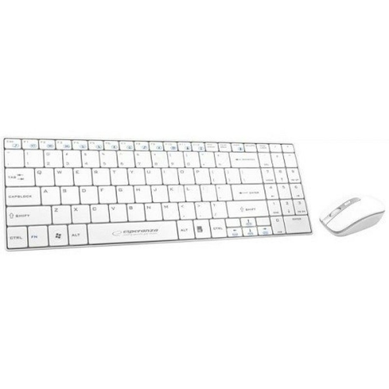 Tastiera e Mouse Esperanza EK122W Bianco QWERTY Tastiera e Mouse Esperanza EK122W Bianco QWERTY