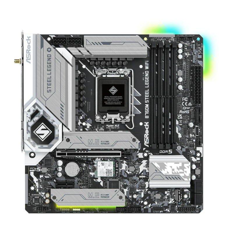 Scheda Madre ASRock B760M Steel Legend WiFi Intel Wi-Fi 6 Intel B760 LGA 1700 Scheda Madre ASRock B760M Steel Legend WiFi Intel Wi-Fi 6 Intel B760 LGA 1700