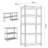 Scaffale Greenblue GB378 180 x 90 x 40 cm Grigio acciaio galvanizzato Legno MDF 75 Kg