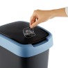 Secchio della spazzatura Rotho Twist Blue Azzurro Plastica 50 L