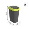 Secchio della spazzatura Rotho Twist Lime Plastica 25 L
