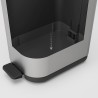 Secchio della spazzatura Rotho Ribo Silver Argento Plastica 35 L