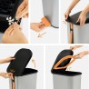 Secchio della spazzatura Rotho Ribo Silver Argento Plastica 35 L
