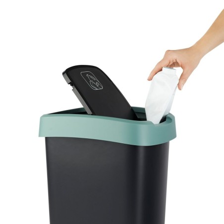 Secchio della spazzatura Rotho Twist Green Verde Plastica 25 L