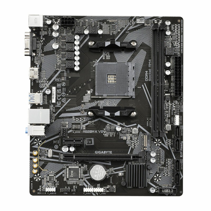 Scheda Madre Gigabyte A520M K V2 AMD A520 AMD AM4 Scheda Madre Gigabyte A520M K V2 AMD A520 AMD AM4