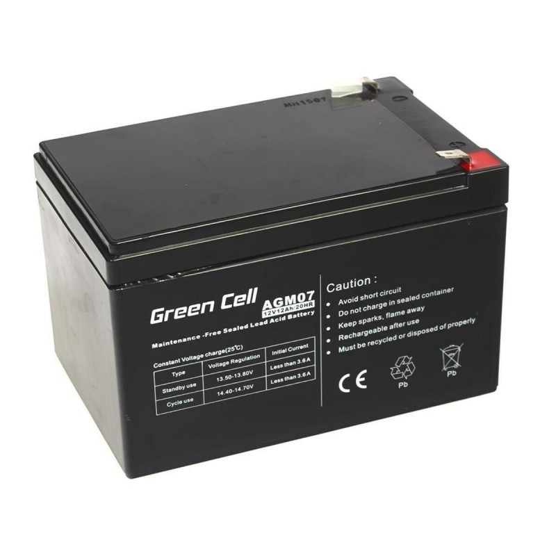 Batteria per Gruppo di Continuità UPS Green Cell AGM07 12 Ah 12 V Batteria per Gruppo di Continuità UPS Green Cell AGM07 12 Ah 12 V