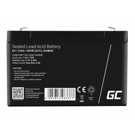 Batteria per Gruppo di Continuità UPS Green Cell AGM40 14000 mAh 6 V