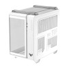 Case computer desktop ATX Asus 90DC0093-B19010 Bianco