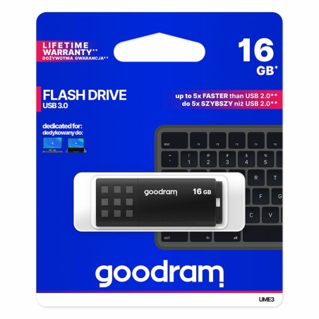 Memoria USB GoodRam UME3 Nero 16 GB (1 Unità)