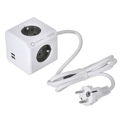 Multipresa Cubo Allocacoc PowerCube Extended USB Type E Nero Secchio (1,5 m)