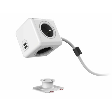 Multipresa Cubo Allocacoc PowerCube Extended USB Type E Nero Secchio (1,5 m)