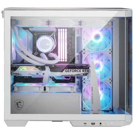 Case computer desktop ATX MSI MAG PANO M100R PZ Bianco Multicolore