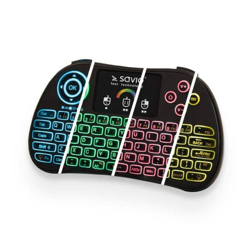 Tastiera Savio KW-03 QWERTY Inglese Nero Qwerty US Tastiera Savio KW-03 QWERTY Inglese Nero Qwerty US