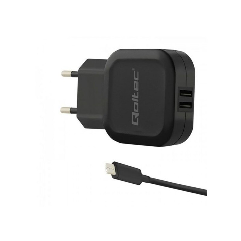 Caricabatterie da Parete Qoltec 50188 Nero 17 W Caricabatterie da Parete Qoltec 50188 Nero 17 W