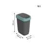 Secchio della spazzatura Rotho Twist Green Verde Plastica 10 L