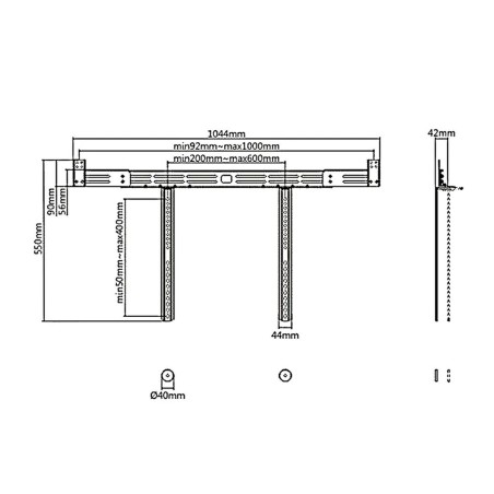 Supporto TV MacLean MC-843 10 kg