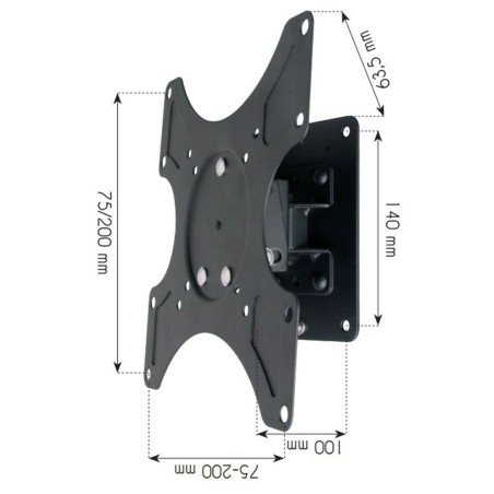 Supporto TV Techly ICA-LCD 2900B 19" 37" 25 kg