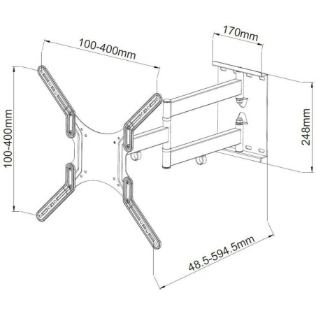 Supporto da Parete Techly ICA-PLB 136M 55" 23"