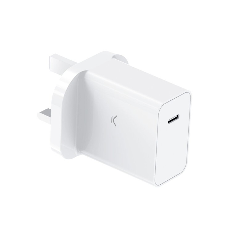 Caricabatterie da Parete KSIX PPS Bianco 30 W Caricabatterie da Parete KSIX PPS Bianco 30 W