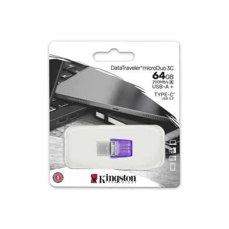 Memoria USB Kingston microDuo 3C 64 GB Viola (1 Unità)