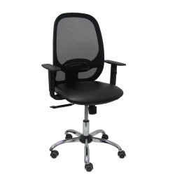 Sedia da Ufficio Piqueras y Crespo 10CCRRN Nero Con braccioli