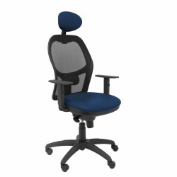 Sedia Ufficio con Poggiatesta Jorquera malla Piqueras y Crespo NSPAZMC Blu Marino