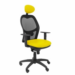 Sedia Ufficio con Poggiatesta Jorquera malla Piqueras y Crespo SNSPAMC Giallo